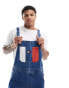 Фото #4 товара Tommy Jeans retro archive denim dungarees in mid wash