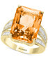 ფოტო #1 პროდუქტის EFFY® Pink Amethyst (15-1/2 ct. t.w.) & Diamond (3/8 ct. t.w.) Ring in 14k Gold (Also available in Green Quartz, Citrine, Swiss Blue Topaz and London Blue Topaz)