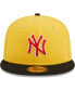 Фото #3 товара Men's Yellow, Black New York Yankees Grilled 59FIFTY Fitted Hat
