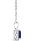 Sapphire (5/8 ct. t.w.) and Diamond Accent Pendant Necklace in Sterling Silver (Also Available in Emerald)