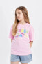 Kız Çocuk T-shirt Pudra C4451a8/pn666