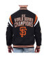 Фото #2 товара Men's Black San Francisco Giants Quick Full-Snap Varsity Jacket