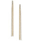 ფოტო #1 პროდუქტის Gold-Tone Rhinestone & Chain Linear Earrings, Created for Macy's