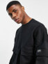 Фото #2 товара Dr Denim utility pocket crew neck sweat in black