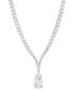 Фото #1 товара Arabella cubic Zirconia Pear & Round 18" Fancy Pendant Necklace in Sterling Silver