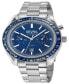 ფოტო #1 პროდუქტის Men's Lenox Silver-Tone Stainless Steel Watch 44mm