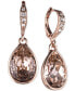 ფოტო #1 პროდუქტის Rose Gold-Tone Crystal Drop Earrings