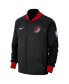 Фото #2 товара Men's Black Portland Trail Blazers 2023/24 City Edition Authentic Showtime Performance Raglan Full-Zip Jacket