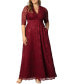 ფოტო #1 პროდუქტის Women's Plus Size Maria Lace Evening Gown