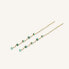 Fashion dlouhé pozlacené náušnice Emerald JEETG-J722