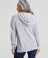 Фото #2 товара Women's Solid 100% Cashmere Hooded Sweater, Regular & Petites, Created for Macy's