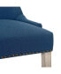 Фото #12 товара Барный стул с высокой спинкой WestinTrends 24" с покрытием из льна и пуговицами (набор из 2 шт)