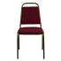 Фото #3 товара Hercules Series Trapezoidal Back Stacking Banquet Chair In Burgundy Fabric - Gold Vein Frame