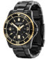 ფოტო #3 პროდუქტის Men's Maverick Black PVD Stainless Steel Bracelet Watch 43mm