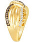 ფოტო #4 პროდუქტის Chocolate Diamond & Nude Diamond Knot Ring (3/8 ct. t.w.) in 14k Gold