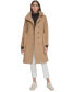 Фото #6 товара Women's Wool Blend Belted Buttoned Coat
