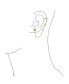 Фото #2 товара Heart Shaped Chain Cartilage Ear Cuff Wrap Earring Pave CZ Stud Helix Earring Stud Set Gold Plated Sterling Silver