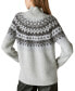 Фото #2 товара Women's Fair Isle Turtleneck Sweater