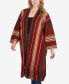 ფოტო #3 პროდუქტის Plus Size Open Front Multi Stripe Cardigan Duster with Fringe