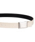 Men's Plaque Buckle Reversible Leather Belt