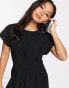 Фото #3 товара ASOS DESIGN Petite nipped in waist mini dress in black