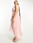 Фото #3 товара TFNC Plus Bridesmaid chiffon wrap maxi dress in mauve