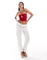 Фото #2 товара Missyempire cut out halterneck crop top in red