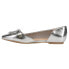 Фото #3 товара Chinese Laundry Raelynn Metallic Slip On Womens Silver Flats Casual BROL07P8E