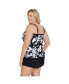 Plus Size ShapeSolver High Neck Tankini Swimsuit Top