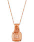 Фото #3 товара Le Vian peach Morganite (1-1/4 ct. t.w.) & Diamond (1/4 ct. t.w.) Pendant Necklace in 14k Rose Gold