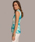 ფოტო #3 პროდუქტის Donna Karan Women's Printed Mock Neck Tank