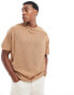 Фото #2 товара ASOS DESIGN oversized lightweight knitted t-shirt in camel