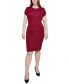 ფოტო #1 პროდუქტის Petal Sleeve Textured Knit Dress