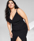 Фото #4 товара Trendy Plus Size Side-Shirred Gown