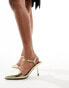 Truffle Collection pointed high heel court shoes in gold