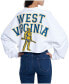 Фото #5 товара Футболка укороченная женская Spirit Jersey White West Virginia Mountaineers Raw Hem