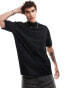 ASOS DESIGN essential oversized t-shirt with high neck in black