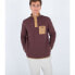 HURLEY Middleton Quilted Snap half zip fleece