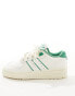 adidas Originals Rivalry low trainers in white and green