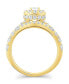 ფოტო #10 პროდუქტის Diamond Halo Oval Bridal Set (2. ct. t.w.) in 14K White, Yellow or Rose Gold