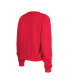 Women's Red Atlanta Falcons Thermal Crop Long Sleeve T-shirt