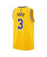 Фото #3 товара Men's and Women's Anthony Davis Gold Los Angeles Lakers Swingman Jersey - Icon Edition