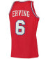 Фото #4 товара Men's Julius Erving Red Philadelphia 76Ers 1982-83 Hardwood Classics Swingman Jersey