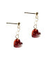 ფოტო #2 პროდუქტის Aria — Red heart zircon earrings
