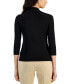 Фото #2 товара Women's Solid Twist-Neck 3/4-Sleeve Top