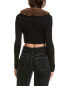 Фото #2 товара Weworewhat Cropped Collar Cardigan Women's Black Xs