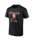 Men's Connor Bedard Black Chicago Blackhawks Player Caricature T-shirt