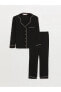 Фото #2 товара Пижама LCW DREAM с рубашечным воротником и длинным рукавом