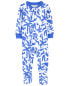 Baby 1-Piece Ocean Print 100% Snug Fit Cotton Footie Pajamas 12M