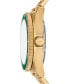 Men's Maritime Three-Hand Gold-Tone Stainless Steel Watch 42mm